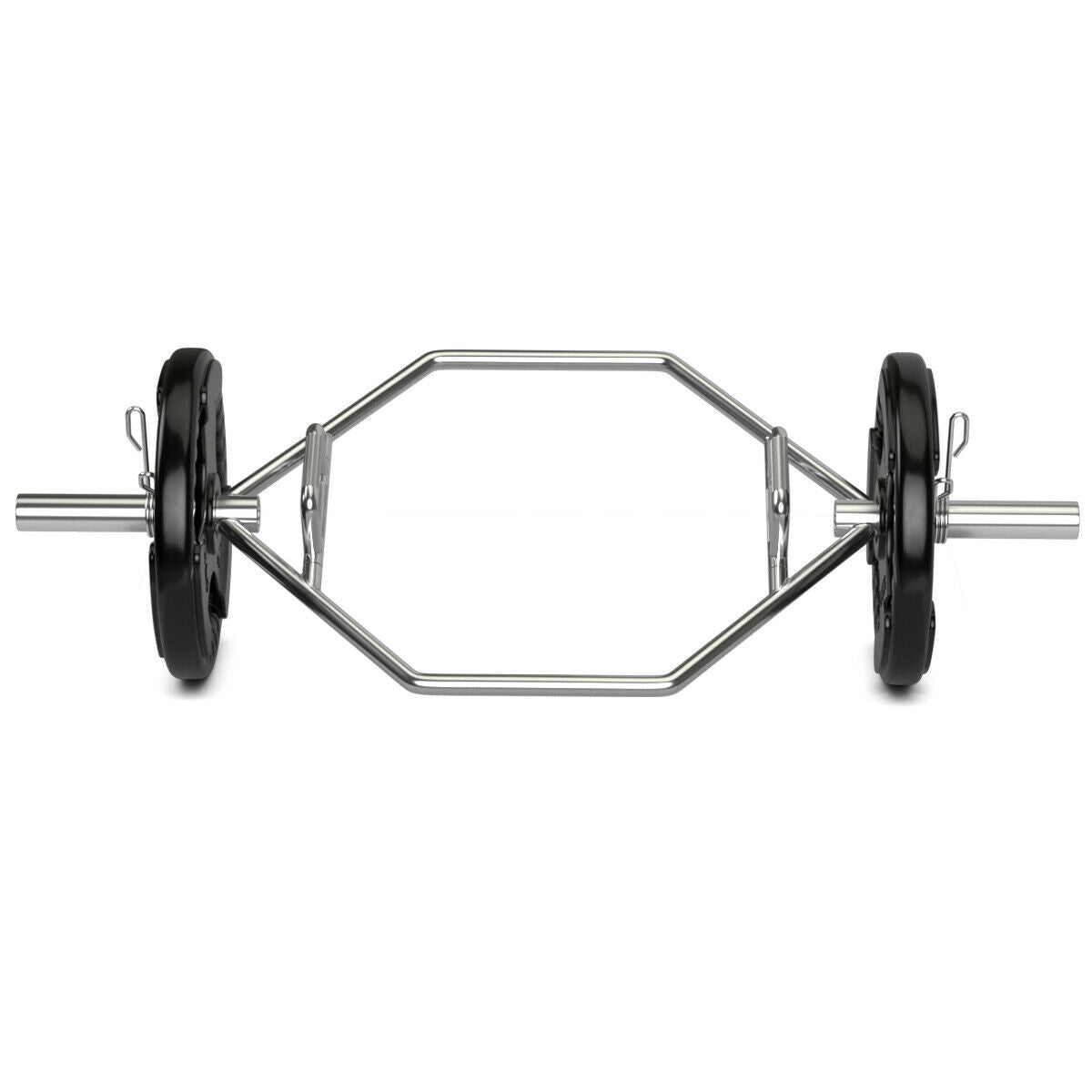 56 Inch Olympic Hexagon Deadlift Trap Bar with Folding Grips Powerlifting