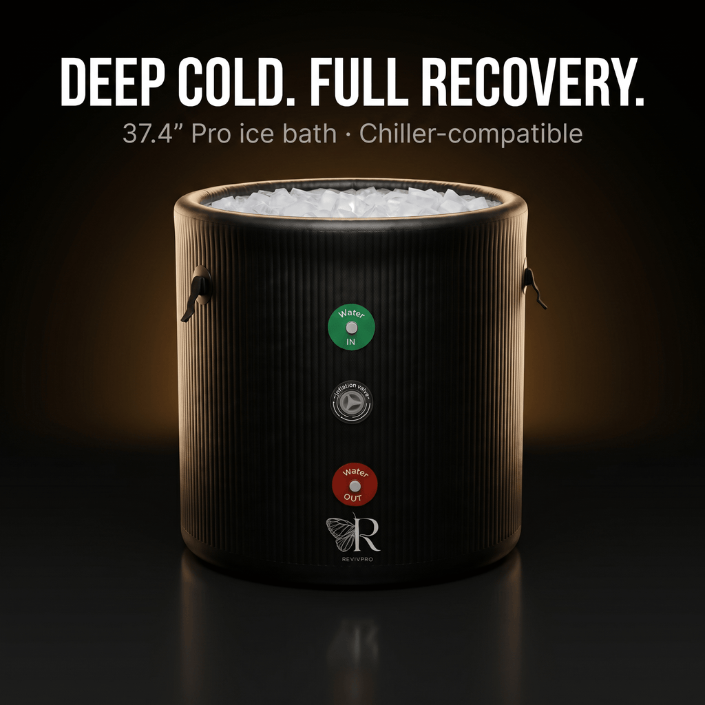 Portable Ice Bath Tub Pro - Water Chiller Compatible Cold Plunge Easy Recovery Solution