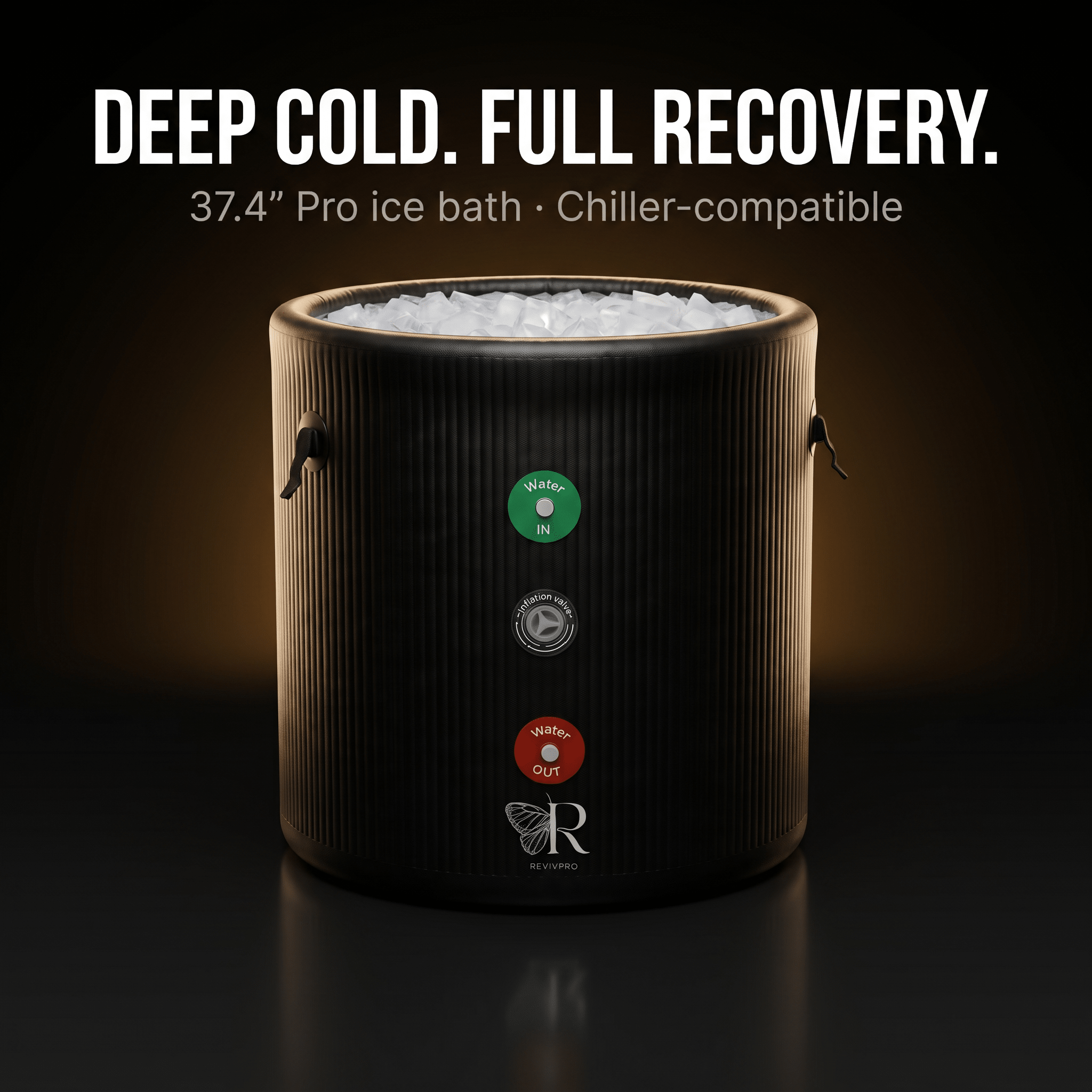 Portable Ice Bath Tub Pro - Water Chiller Compatible Cold Plunge Easy Recovery Solution